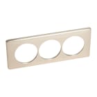 Legrand - Plaque Céliane Métal 3 postes pour rénovation entraxe 57mm - finition Copper