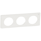 Legrand - Plaque de finition à clipser Céliane 3 postes blanc antimicrobien