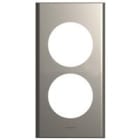 Legrand - Plaque de finition à clipser Céliane Matières 2P entraxe 57mm - Nickel Velours