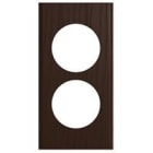 Legrand - Plaque Céliane Matières 2 postes pour rénovation entraxe 57mm - Teinté Wengué