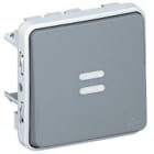 Legrand - Interrupteur ou va-et-vient témoin (voyant fourni) sans neutre Plexo - Gris