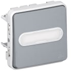 Legrand - Poussoir porte-étiquette lumineux (voyant fourni) Plexo - Gris