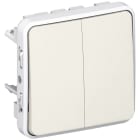 Legrand - Double interrupteur ou va-et-vient Plexo - Blanc