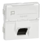 Legrand - Prise RJ45 cat. 6A STP inclinée à 45° blindage métal Mosaic 2 modules -blanc