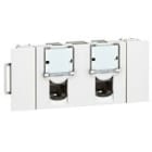 Legrand - Prise 2xRJ45 cat6 FTP Mosaic Soluclip goulotte clippage direct 3 modules - blanc