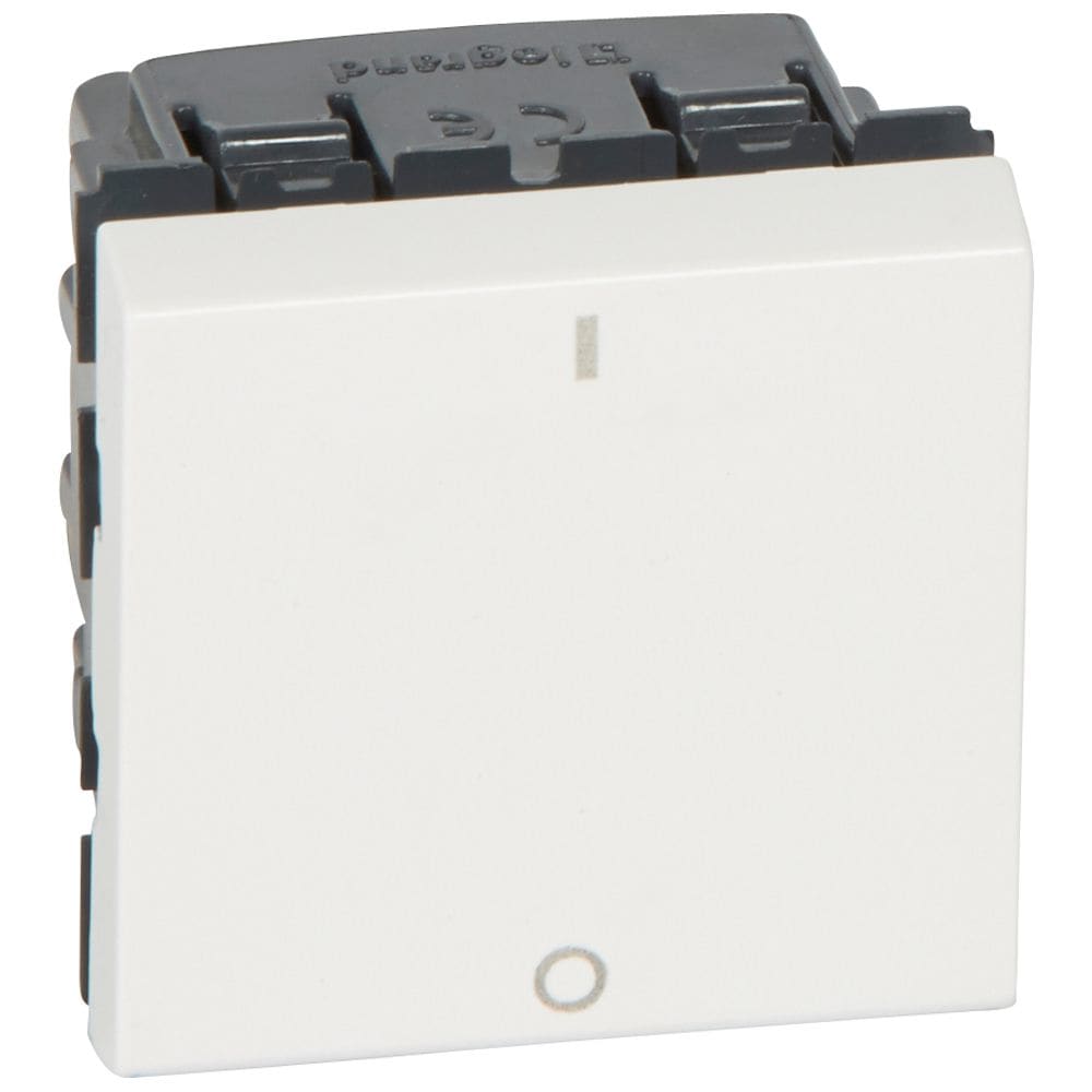 Legrand - Interrupteur bipolaire 16AX 250V Prog Mosaic 2 modules - blanc