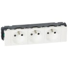 Legrand - Prise 3x2P+T Mosaic Soluclip goulotte clippage direct 6 modules - blanc