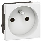 Legrand - Prise 2P+T spécial repiquage et 4mm² Mosaic bornes à vis 2 modules - blanc