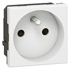 Legrand - Prise 2P+T spécial repiquage et 4mm² Mosaic bornes à vis 2 modules - blanc