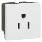 Legrand - Prise de courant 2P+T 15A standard US Mosaic 2 modules - blanc