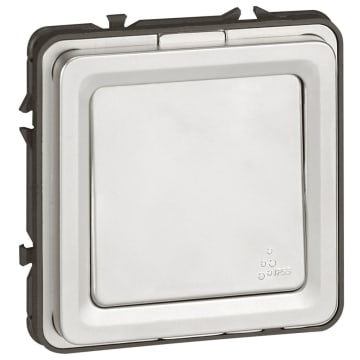 Legrand 069627 Interrupteur Bipolaire Étanche Plexo Composable IP55, 10AX,  250V, Blanc