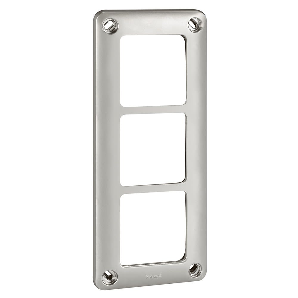 Legrand - Plaque 3 postes - Soliroc - IK10- antivandale