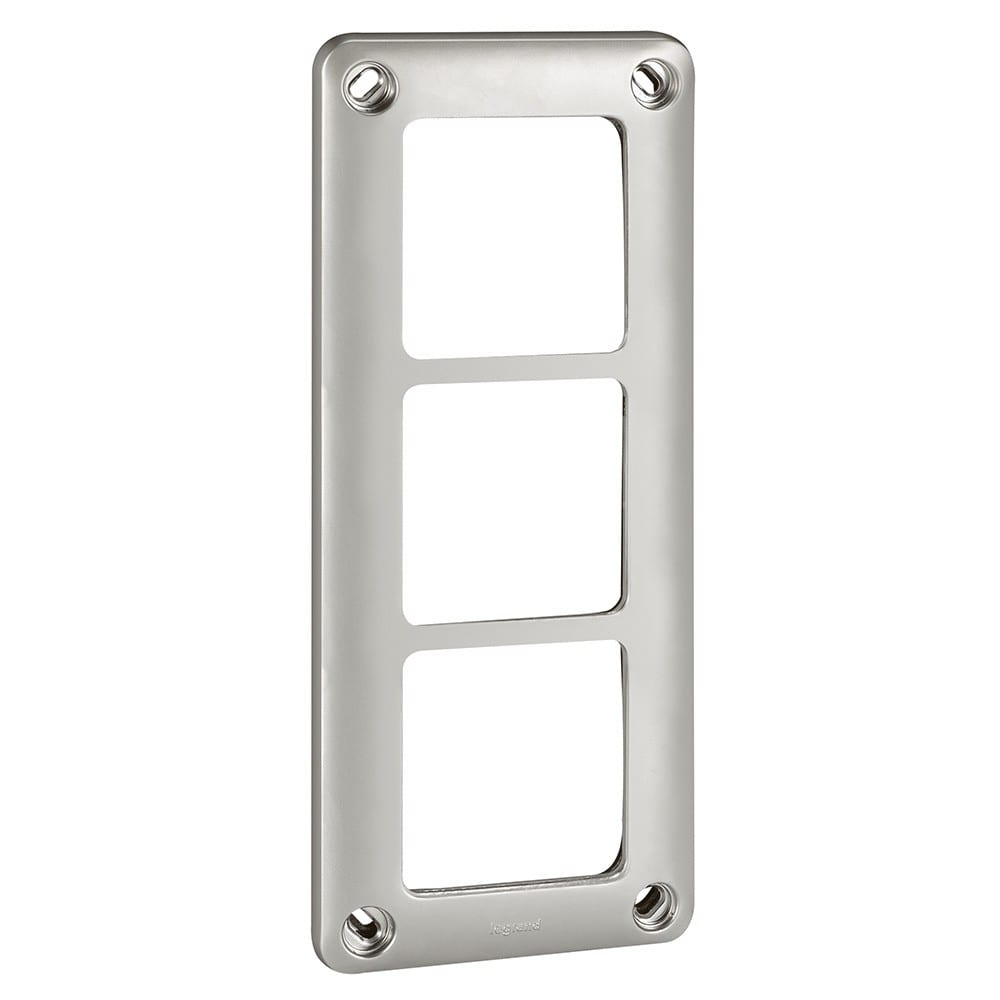 Legrand - Plaque 3 postes - Soliroc - IK10- antivandale