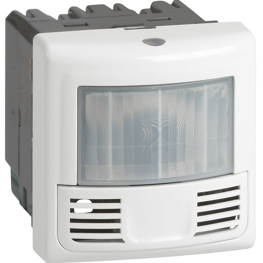 Legrand - Détecteur de mouvements/luminosité avec poussoir Mosaic BUS - blanc