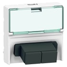 Legrand - Prise traversée fibre optique Mosaic - 2xSC - 2 modules - blanc