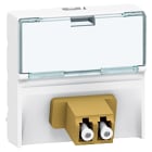 Legrand - Prise traversée fibre optique Mosaic - 2xLC - 2 modules - blanc