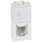 Legrand - Prise RJ11 4 contacts Mosaic 1 module - blanc
