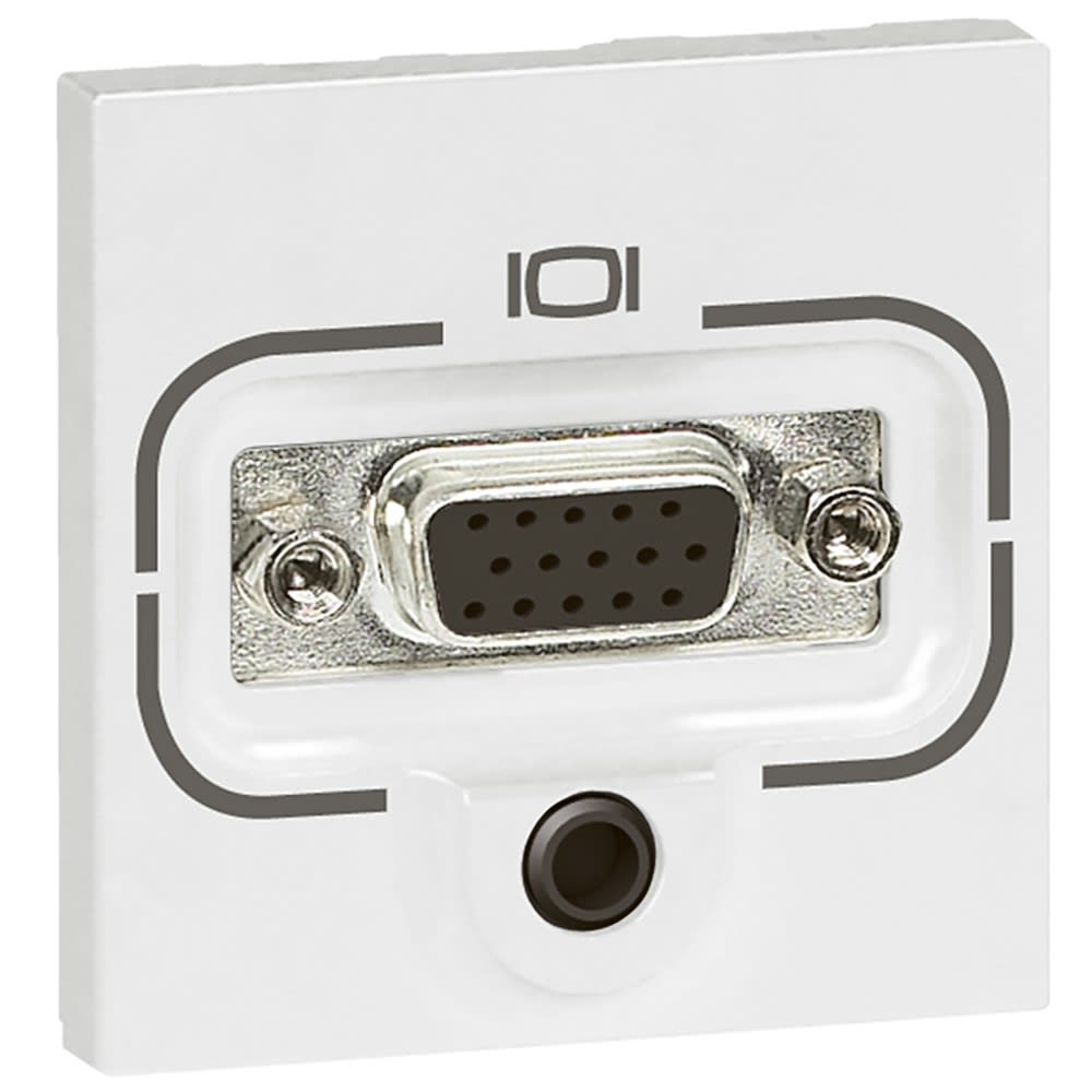 Legrand - Prise HD 15 femelle + Jack 3,5mm à visser Mosaic 2 modules - blanc