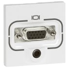 Legrand - Prise HD 15 femelle + Jack 3,5mm à visser Mosaic 2 modules - blanc