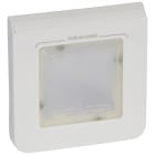 Legrand - Plaque Mosaic 2 modules avec membrane étanche IP44 - blanc antimicrobien