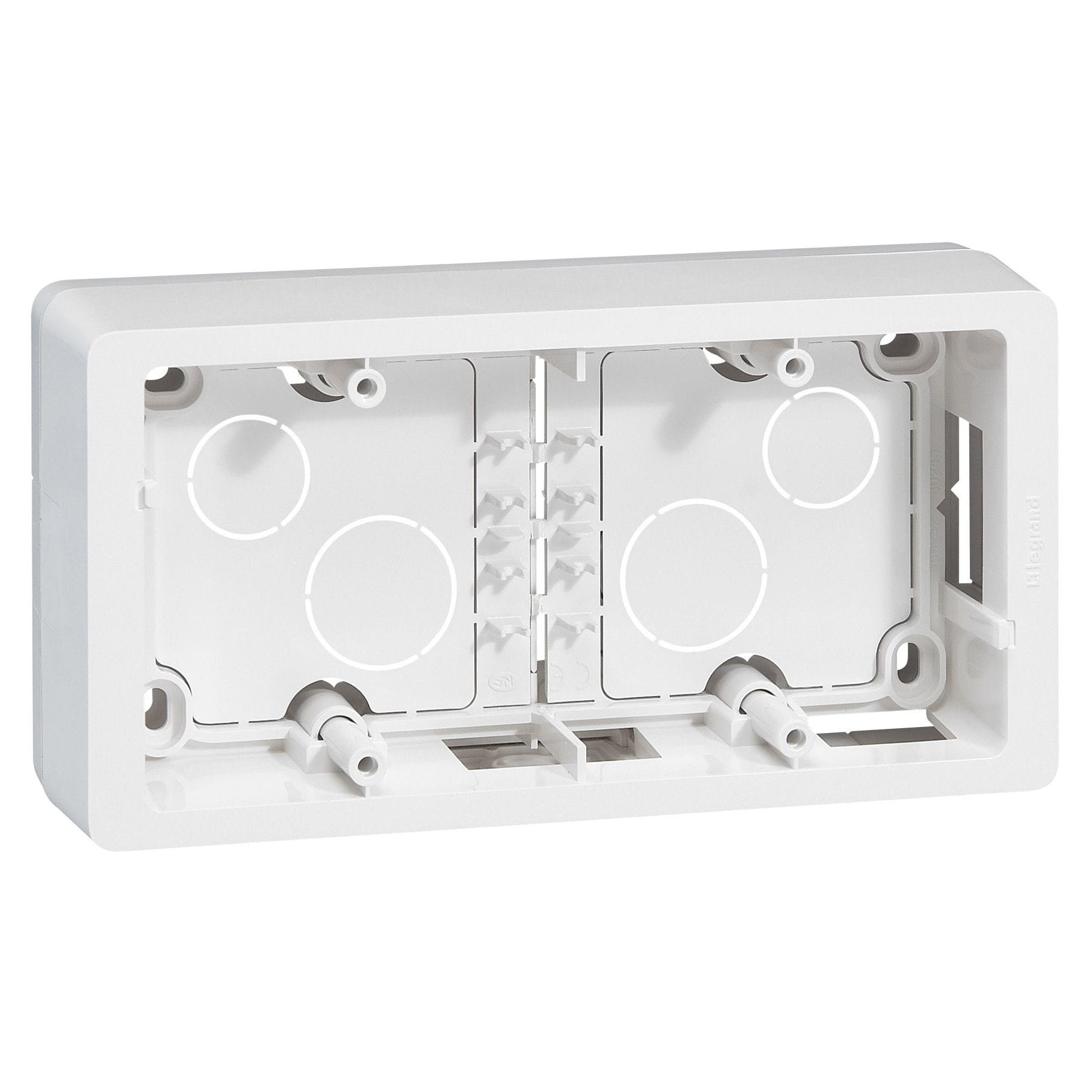 Legrand - Cadre saillie Céliane 2 postes horizontal ou vertical blanc