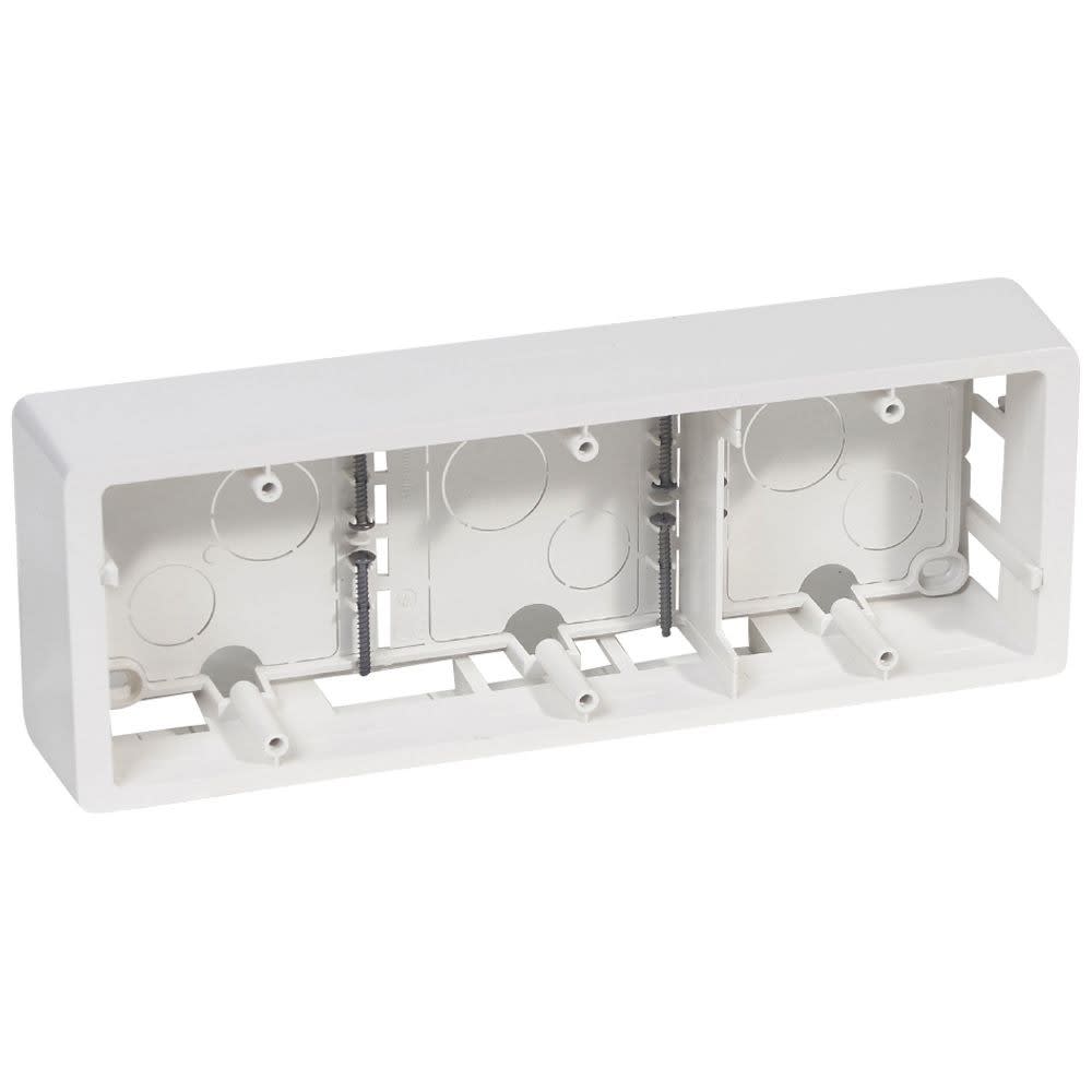 Legrand - Cadre saillie Céliane 3 postes horizontal ou vertical blanc