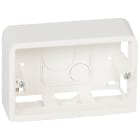 Legrand - Cadre saillie profondeur 40mm Mosaic pour 3 modules et support référence 080259