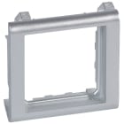 Legrand - Support de plaque étroit pour paroi mince Batibox 2 modules - alu