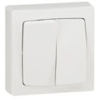 Legrand - Va-et-vient et poussoir 6A Appareillage saillie complet - blanc