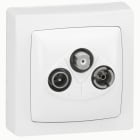 Legrand - Prise TV-R-SAT Appareillage saillie complet - blanc