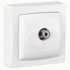 Legrand - Prise télévision simple typeF à visser Appareillage saillie complet - blanc