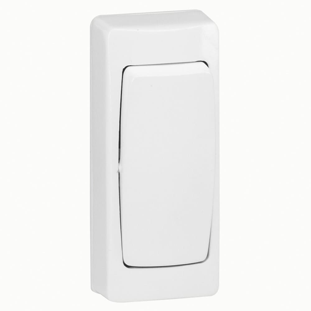 Legrand - Interrupteur ou va-et-vient étroit - Les Apparents - Blanc - Brochable