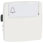 Poussoir 6A porte-etiquette Appareillage saillie composable - blanc