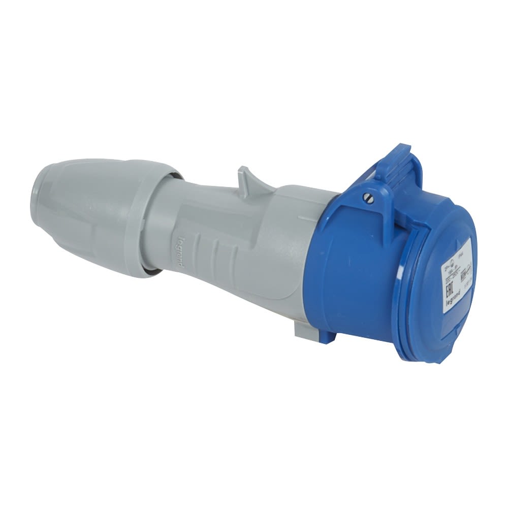 Legrand - Prise mobile avec terre 16A - IP44 avec volet de protection - 3 alvéoles