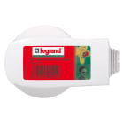 Legrand - Fiche 2P+T 32A sortie latérale par embout avec serre-câbles - étiquette Gencod