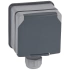 Legrand - Prise de courant 3P+T - éclips de protection Plexo IP66 complet 20A 400V~ - gris