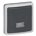 Legrand - Poussoir étanche NO+NF à voyant Plexo IP66 composable 6A 250V~ - gris