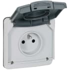 Legrand - Prise de courant étanche 2P+T avec volet Plexo IP66 composable 16A 250V~ - gris