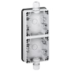 Legrand - Boîtier étanche 2 postes verticaux Plexo IP66 composable - gris