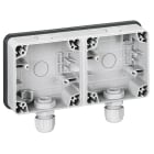 Legrand - Boîtier étanche 2 postes horizontaux Plexo IP66 composable - gris