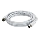 Legrand - Rallonge télévision 1 fiche femelle et 1 fiche mâle Ø9,52mm - longueur 5m -blanc