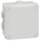 Legrand - Boîte de dérivation carrée 105x105x55mm - fermeture par 1/4 de tour - gris