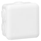Legrand - Boîte de dérivation carrée - 80x80x45 mm - fermeture par enclipsage - blanc
