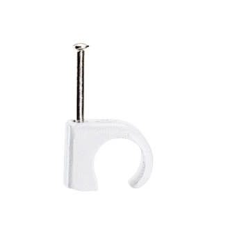Legrand - Cavaliers Multifix x 100 - souples - pour câble Ø5mm à Ø7 mm - Blanc
