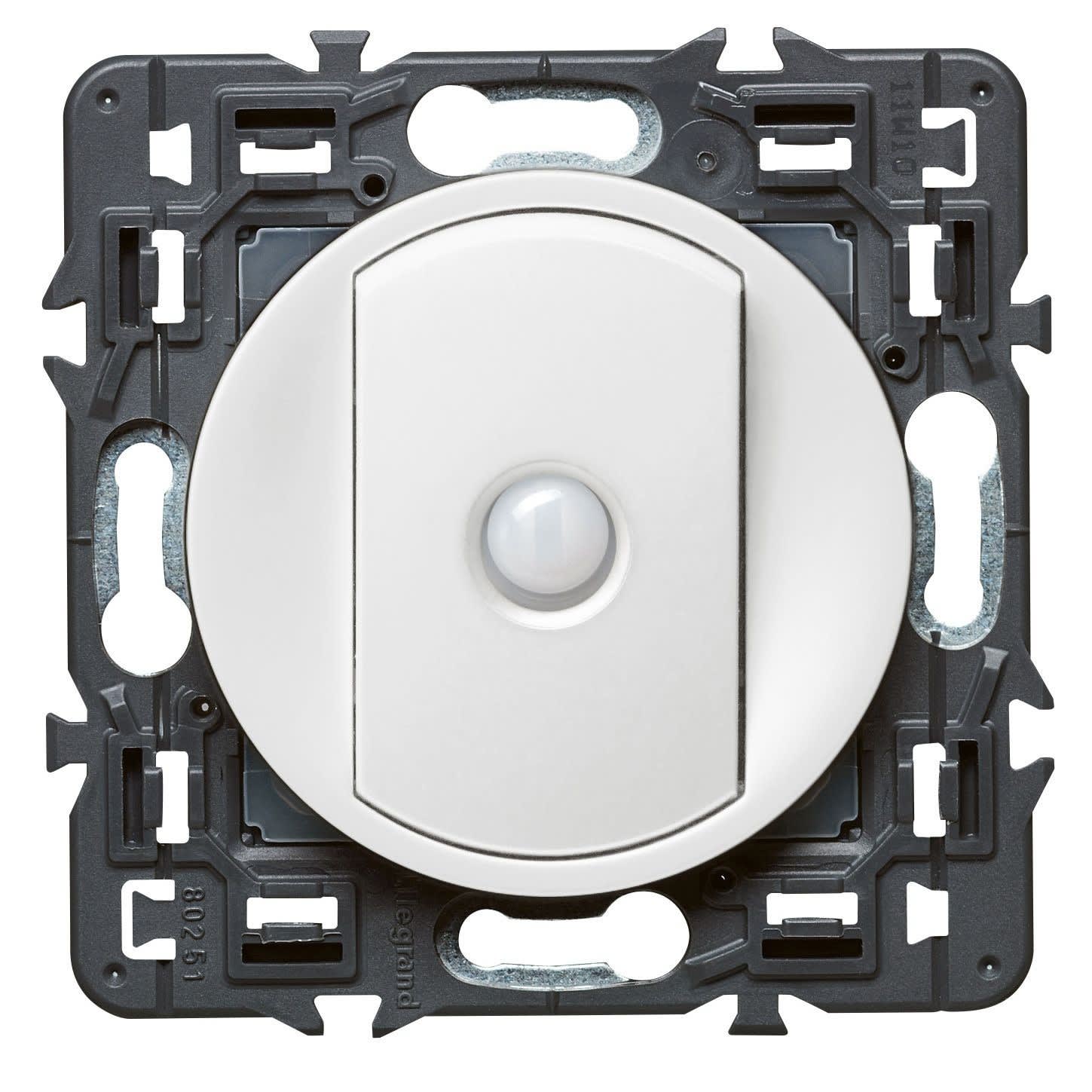 Legrand - Interrupteur à extinction automatique Céliane Intuition enjo blanc et support