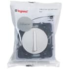 Legrand - Interrupteur ou va-et-vient doigt étroit Céliane Soft 10A - blanc avec support