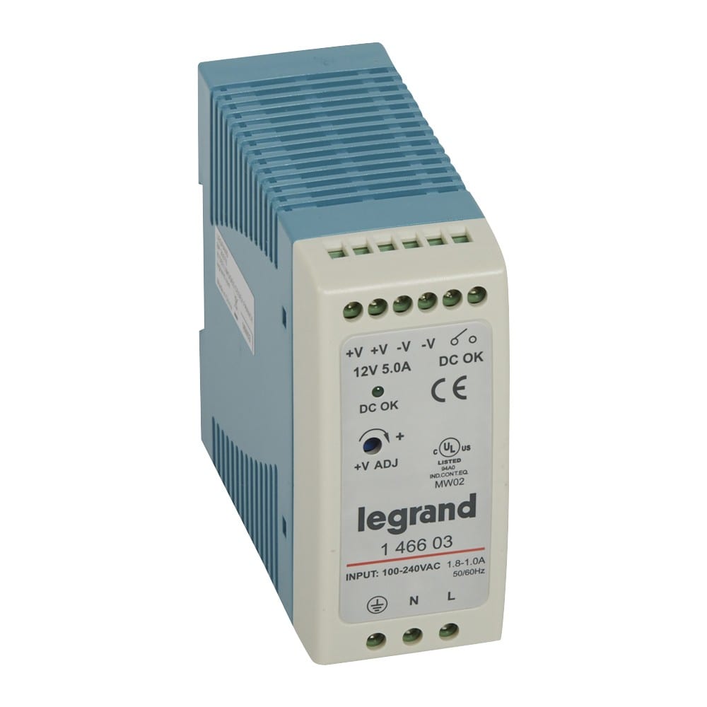 Legrand - Alimentation stabilisée découpage mono entrée 100V~ à 240V~ et sortie 12V= - 60W