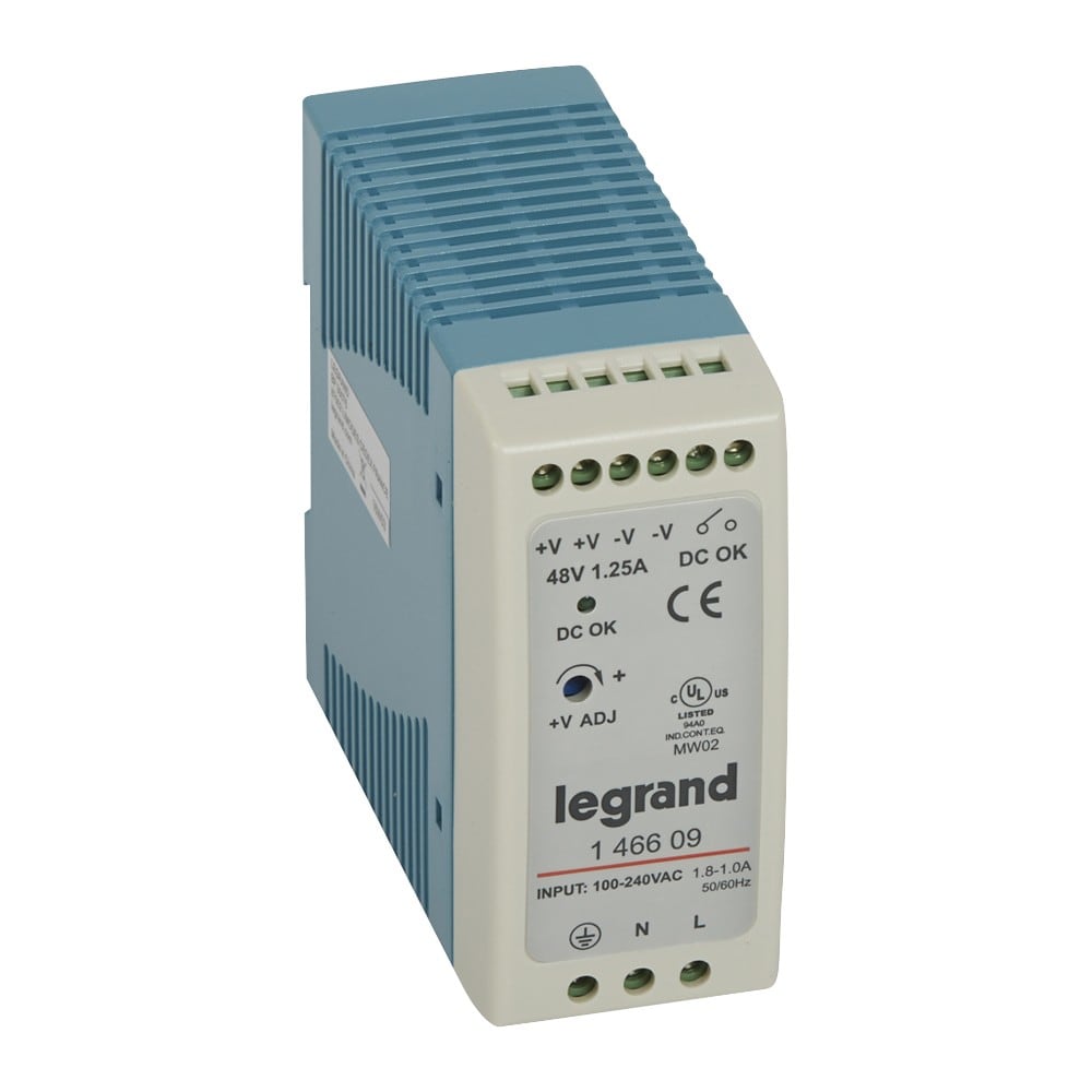 Legrand - Alimentation stabilisée à découpage monophasée entrée 100-240V~/sortie 48V= 60W