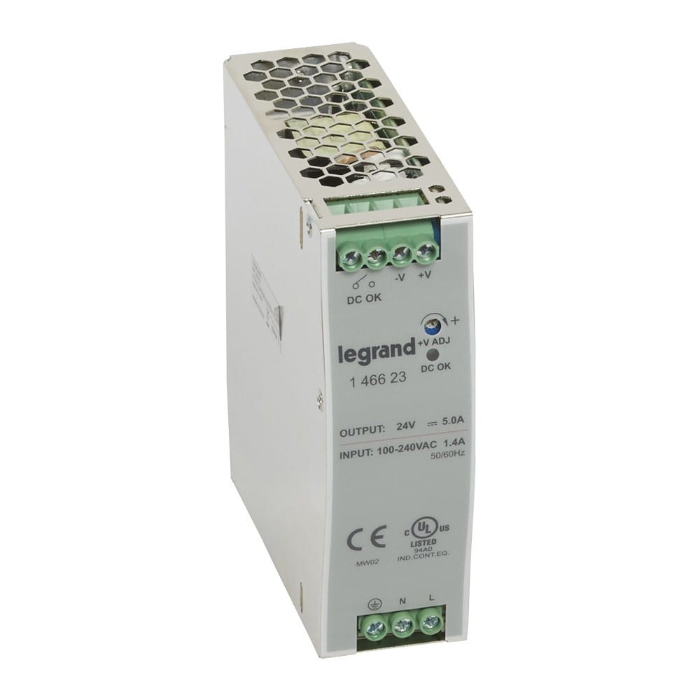 Legrand - Alimentation stabilisée découpage monophasée 100-240V~/sortie 24V= -120W