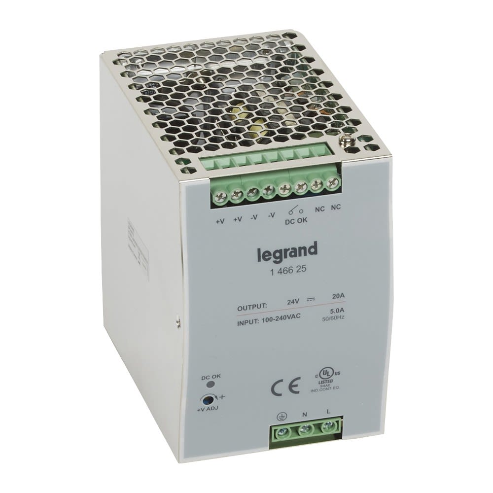 Legrand - Alimentation stabilisée à découpage monophasée 100-240V~/sortie 24V= - 480W